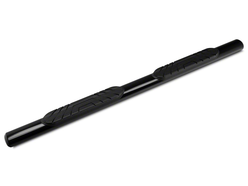 Barricade 4-Inch Oval Straight End Side Step Bars; Black (19-23 Ranger SuperCab)