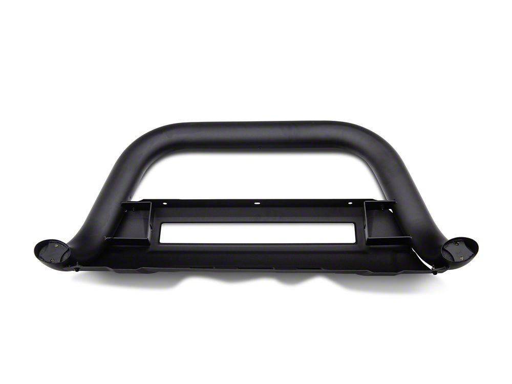 Barricade 3.50-Inch Bull Bar with Skid Plate and 20-Inch LED Light Bar; Textured Black (15-22 Canyon)