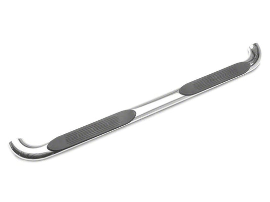 Barricade 4-Inch Oval 90 Degree Bent End Side Step Bars; Stainless Steel (15-22 Canyon Crew Cab)