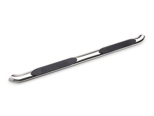Barricade 4-Inch Oval Bent End Side Step Bars; Stainless Steel (15-22 Canyon Crew Cab)