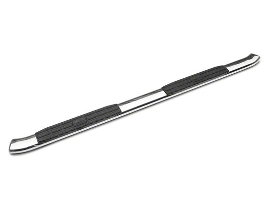 Barricade 5-Inch Oval Bent End Side Step Bars; Stainless Steel (15-22 Canyon Crew Cab)