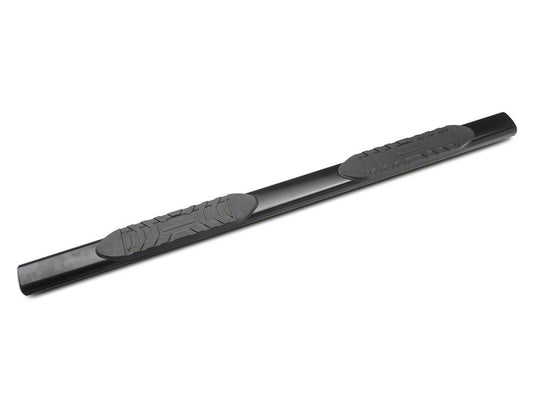 Barricade 5-Inch Oval Straight End Side Step Bars; Black (15-22 Canyon Extended Cab)