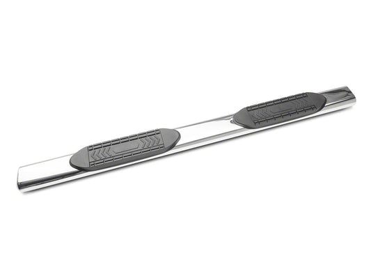 Barricade 6-Inch Oval Straight End Side Step Bars; Stainless Steel (15-22 Canyon Crew Cab)