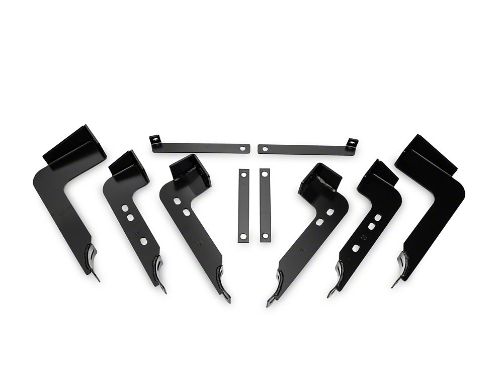 Barricade 4-Inch Oval Straight End Side Step Bars; Black (07-14 Sierra 2500 HD Crew Cab)