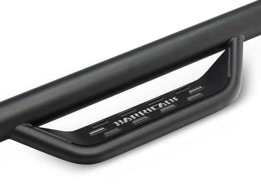 Barricade Tubular Drop Steps; Fine Textured Black Finish (20-25 Sierra 2500 HD Crew Cab)