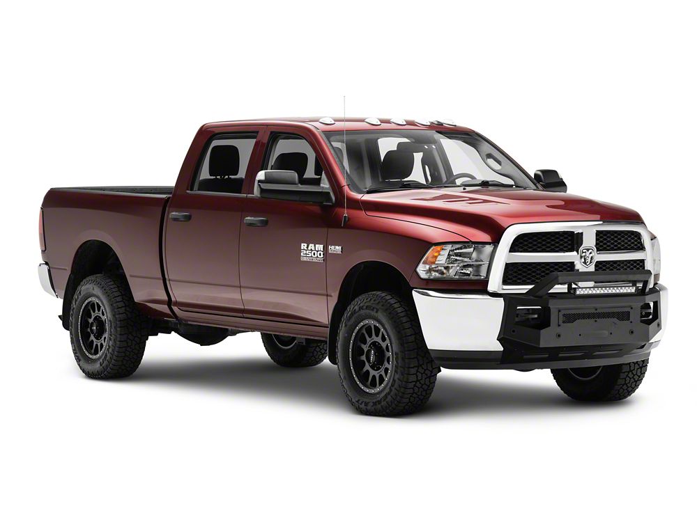 Barricade HD Stubby Front Bumper with Winch Mount and 20-Inch Single Row LED Light Bar (13-18 RAM 2500)