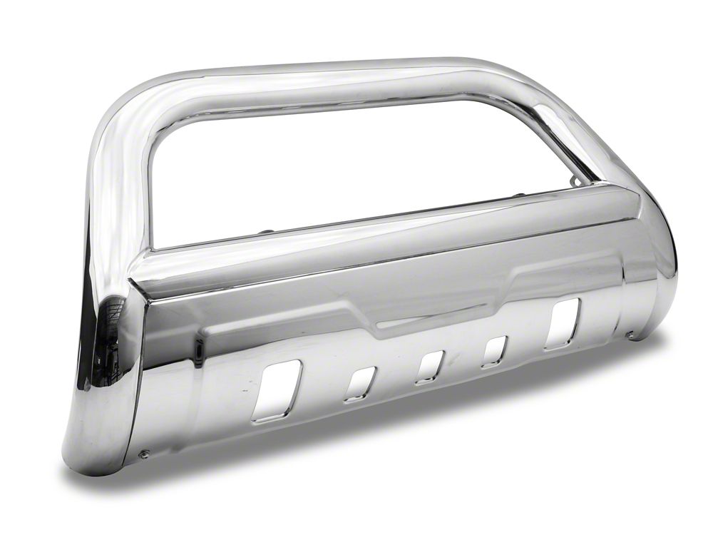 Barricade 3.50-Inch Oval Bull Bar with Skid Plate; Stainless Steel (10-18 RAM 2500)