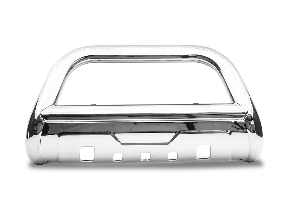 Barricade 3.50-Inch Oval Bull Bar with Skid Plate; Stainless Steel (10-18 RAM 2500)