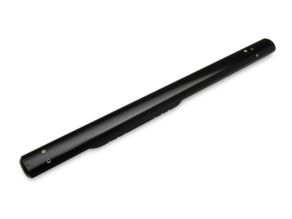 Barricade 4-Inch Oval Straight End Side Step Bars; Black (10-24 RAM 2500 Regular Cab)