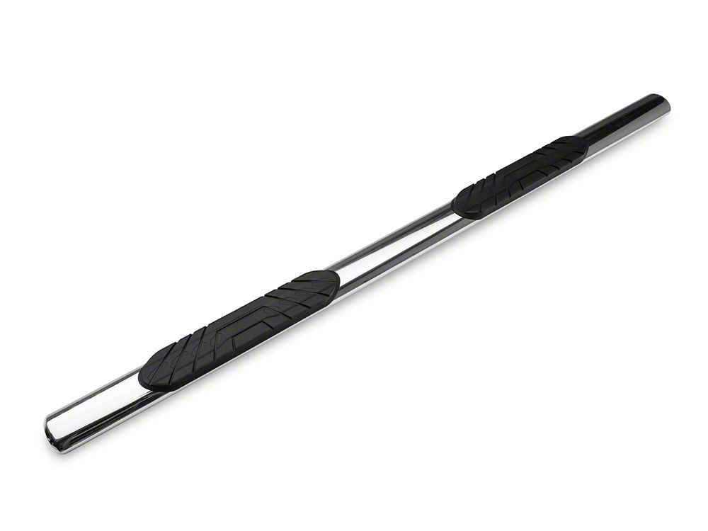 Barricade 4-Inch Oval Straight End Side Step Bars; Stainless Steel (10-24 RAM 2500 Crew Cab)