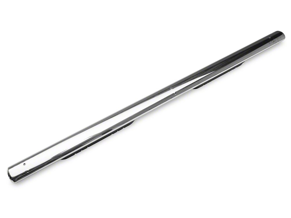 Barricade 4-Inch Oval Straight End Side Step Bars; Stainless Steel (10-24 RAM 2500 Crew Cab)