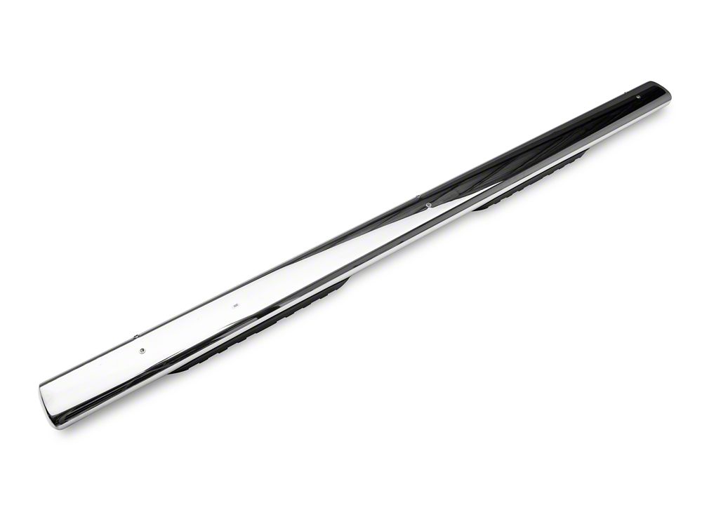 Barricade 5-Inch Oval Straight End Side Step Bars; Stainless Steel (10-24 RAM 2500 Crew Cab)