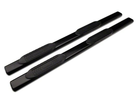 Barricade 6-Inch Oval Straight End Side Step Bars; Black (10-24 RAM 2500 Mega Cab)