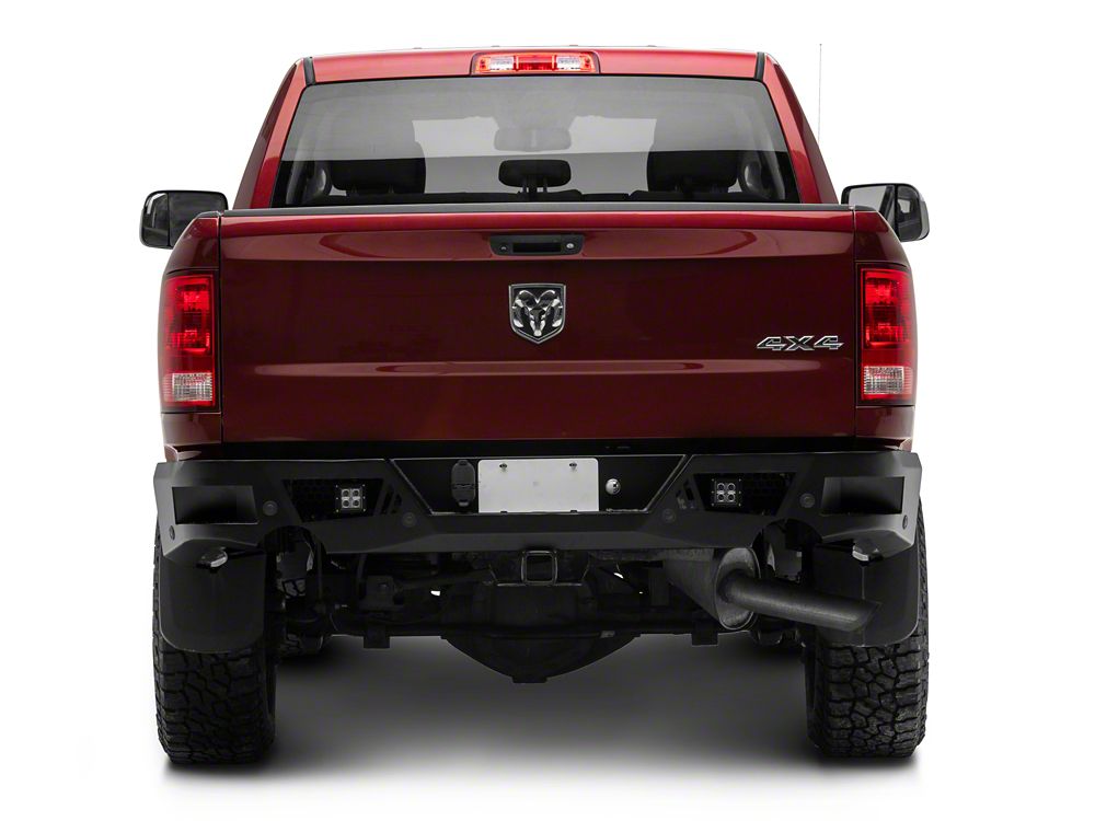Barricade Extreme HD Rear Bumper with LED Spot Lights; Textured Black (10-24 RAM 2500)