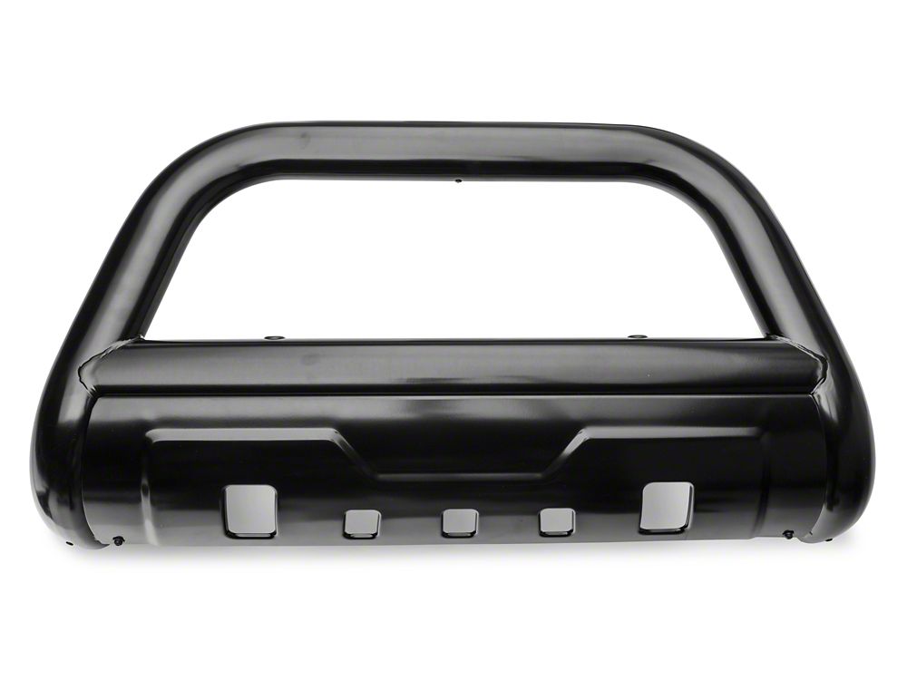 Barricade 3.50-Inch Oval Bull Bar with Skid Plate; Black (11-19 Silverado 2500 HD)