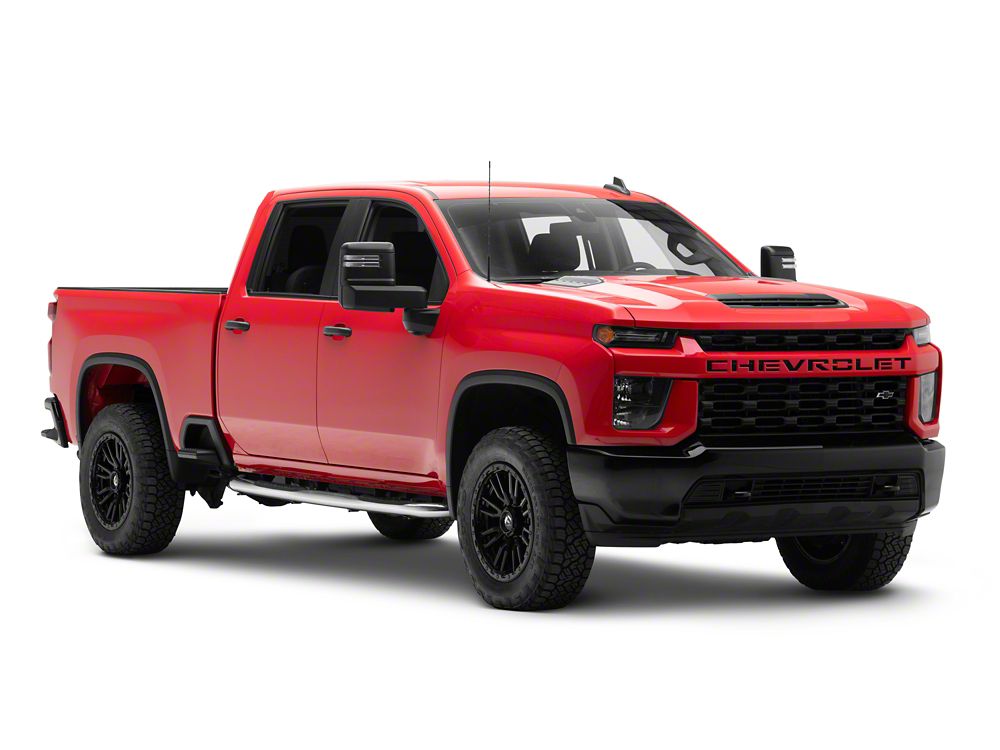 Barricade 3-Inch Side Step Bars; Stainless Steel (20-25 Silverado 2500 HD Crew Cab)