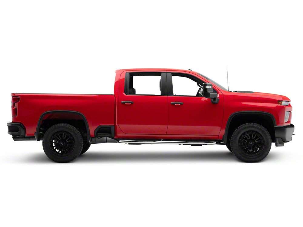 Barricade 3-Inch Side Step Bars; Stainless Steel (20-25 Silverado 2500 HD Crew Cab)