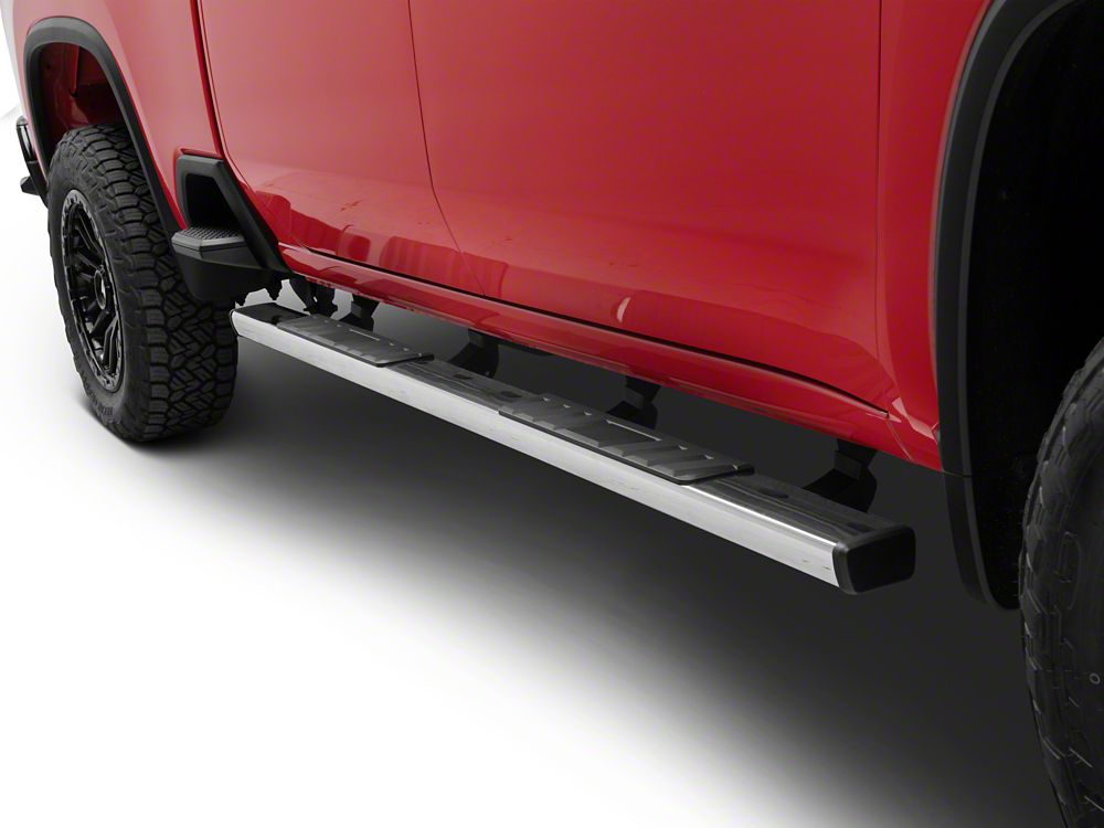 Barricade T4 Side Step Bars; Stainless Steel (20-25 Silverado 2500 HD Crew Cab)