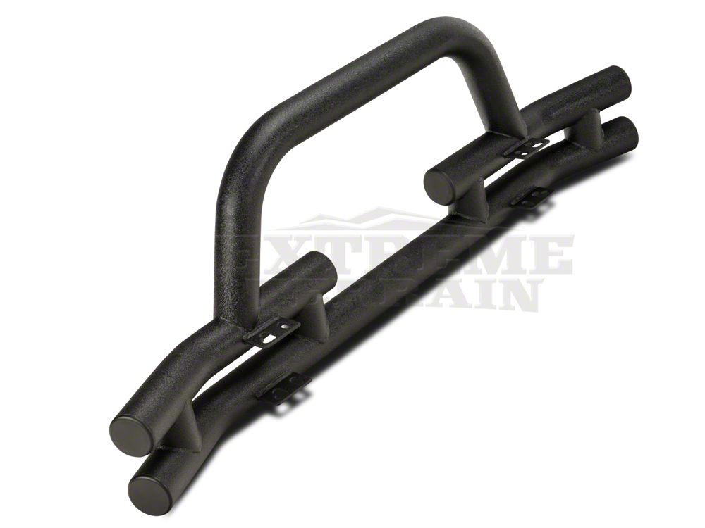 Barricade Tubular Front Bumper with Winch Cutout; Textured Black (87-06 Jeep Wrangler YJ & TJ)