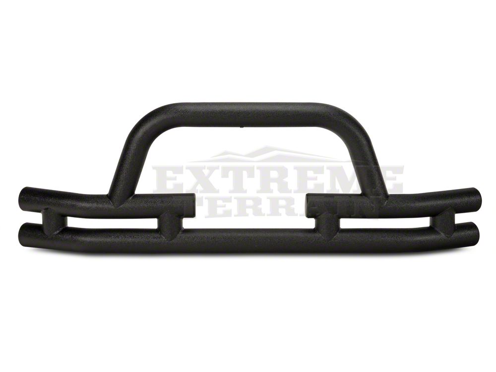Barricade Tubular Front Bumper with Winch Cutout; Textured Black (87-06 Jeep Wrangler YJ & TJ)