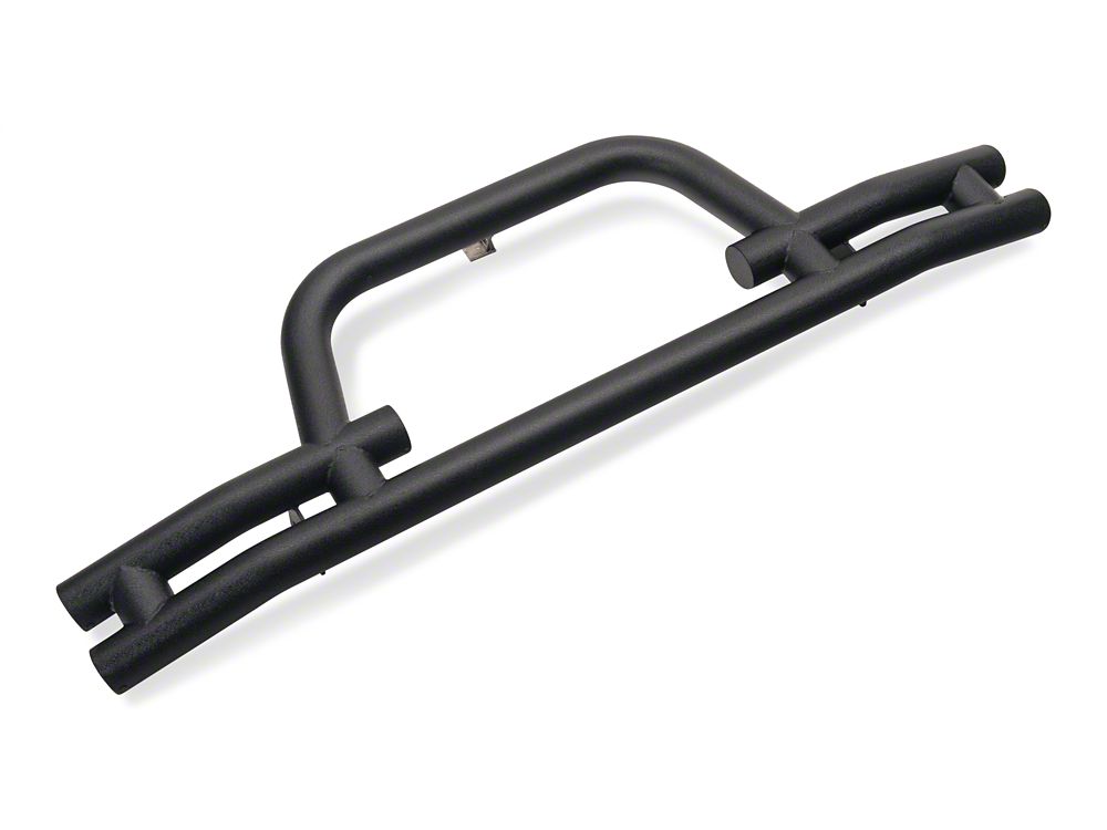 Barricade Tubular Front Bumper with Winch Cutout; Textured Black (07-18 Jeep Wrangler JK)