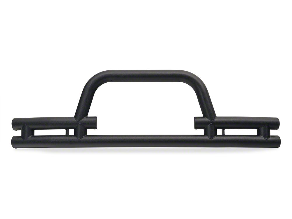 Barricade Tubular Front Bumper with Winch Cutout; Textured Black (07-18 Jeep Wrangler JK)