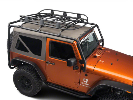 Barricade Roof Rack Basket; Textured Black (07-25 Jeep Wrangler JK & JL)