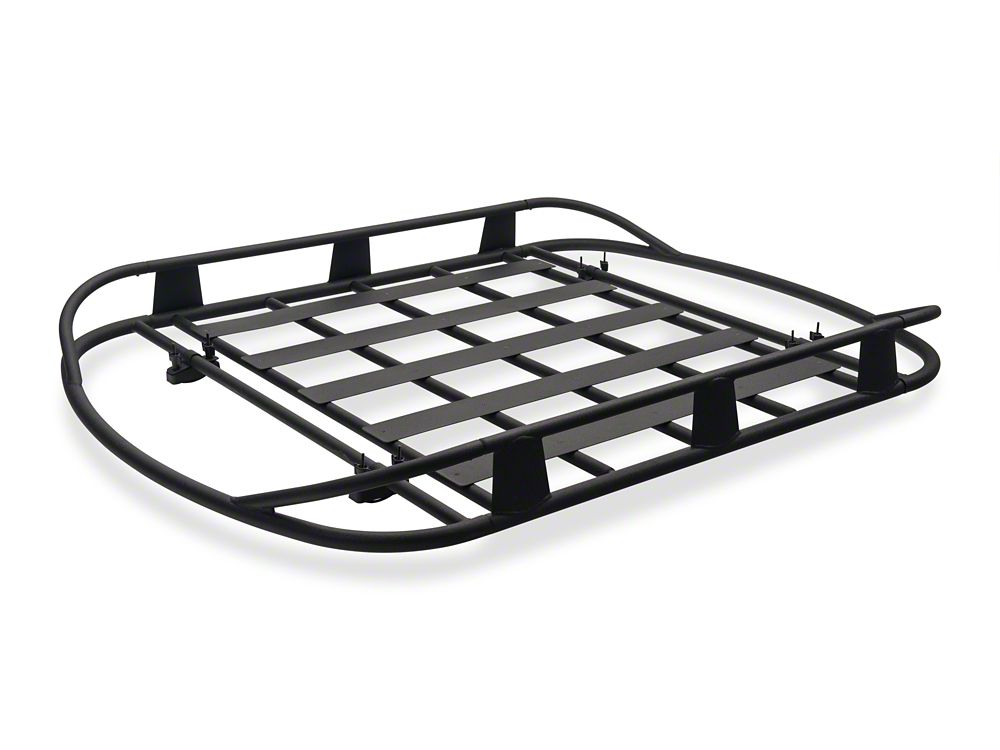 Barricade Roof Rack Basket; Textured Black (87-06 Jeep Wrangler YJ & TJ)