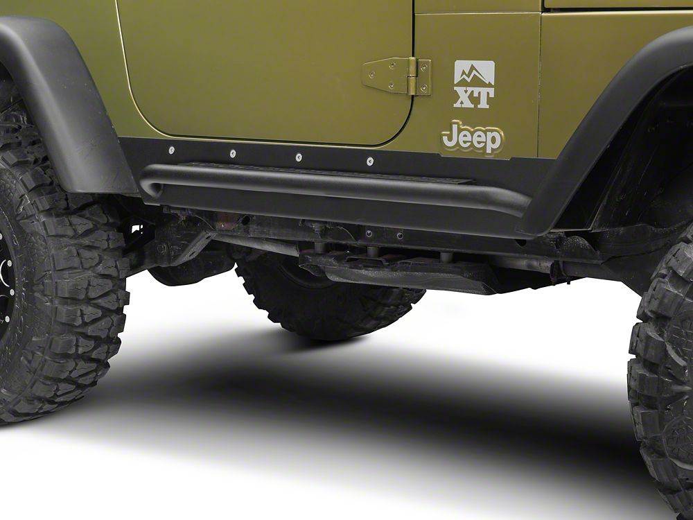 Barricade Rocker Guards with Steps (97-06 Jeep Wrangler TJ, Excluding Unlimited)