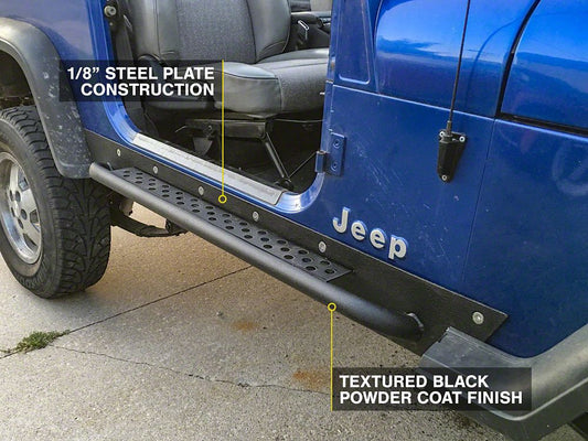 Barricade Rocker Guards with Step (87-95 Jeep Wrangler YJ)