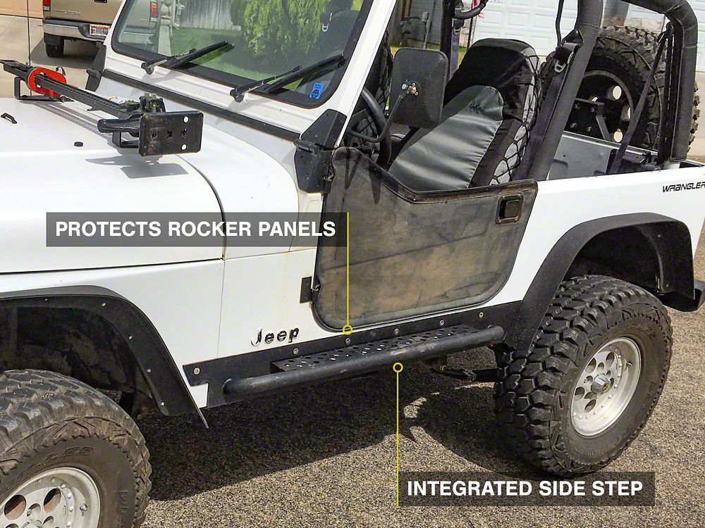 Barricade Rocker Guards with Step (87-95 Jeep Wrangler YJ)