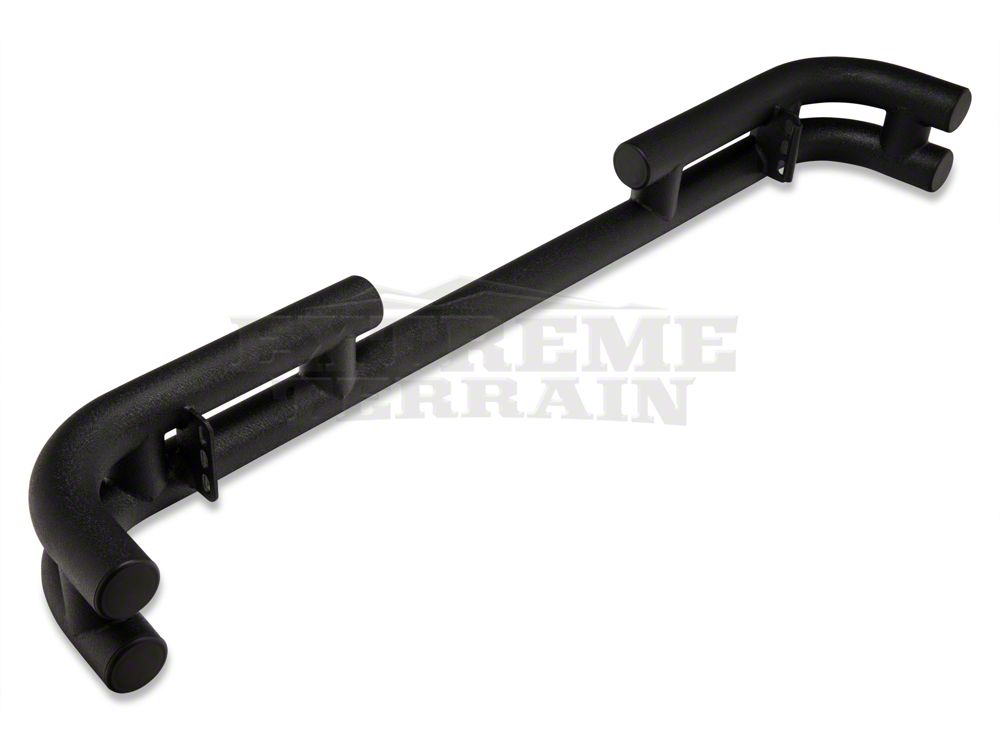 Barricade Rear Tubular Bumper with Wrap-Around; Textured Black (07-18 Jeep Wrangler JK)
