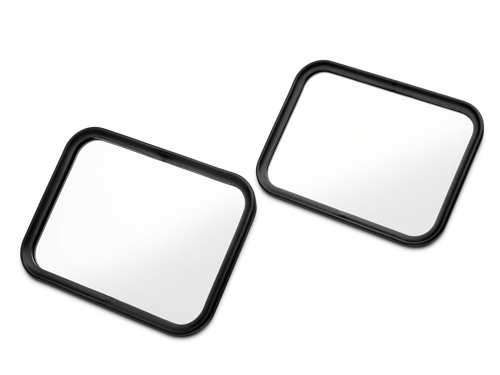 Barricade Rectangular Adventure Mirrors; Textured Black (87-06 Jeep Wrangler YJ & TJ)