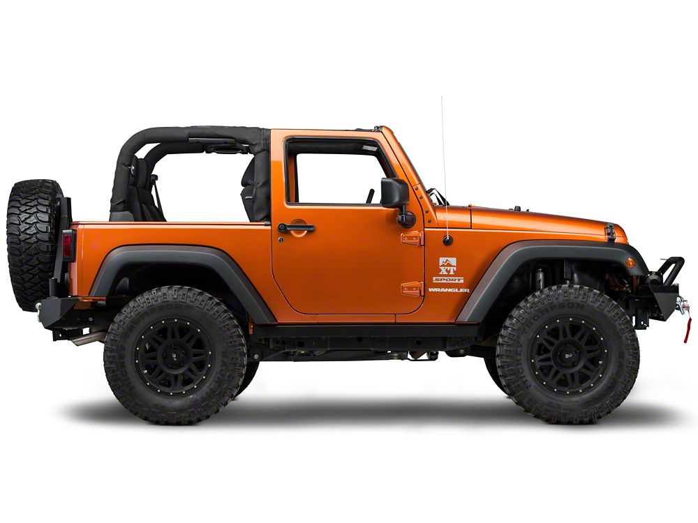 Barricade Rubi Rails; Textured Black (07-18 Jeep Wrangler JK 2-Door)
