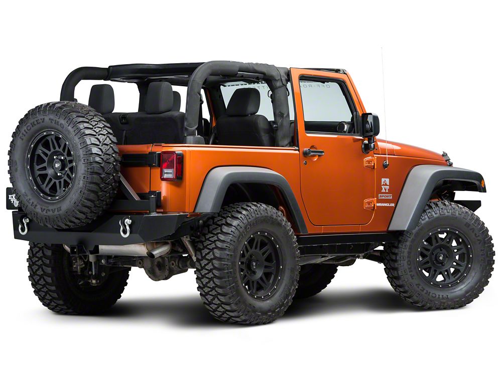 Barricade Rubi Rails; Textured Black (07-18 Jeep Wrangler JK 2-Door)