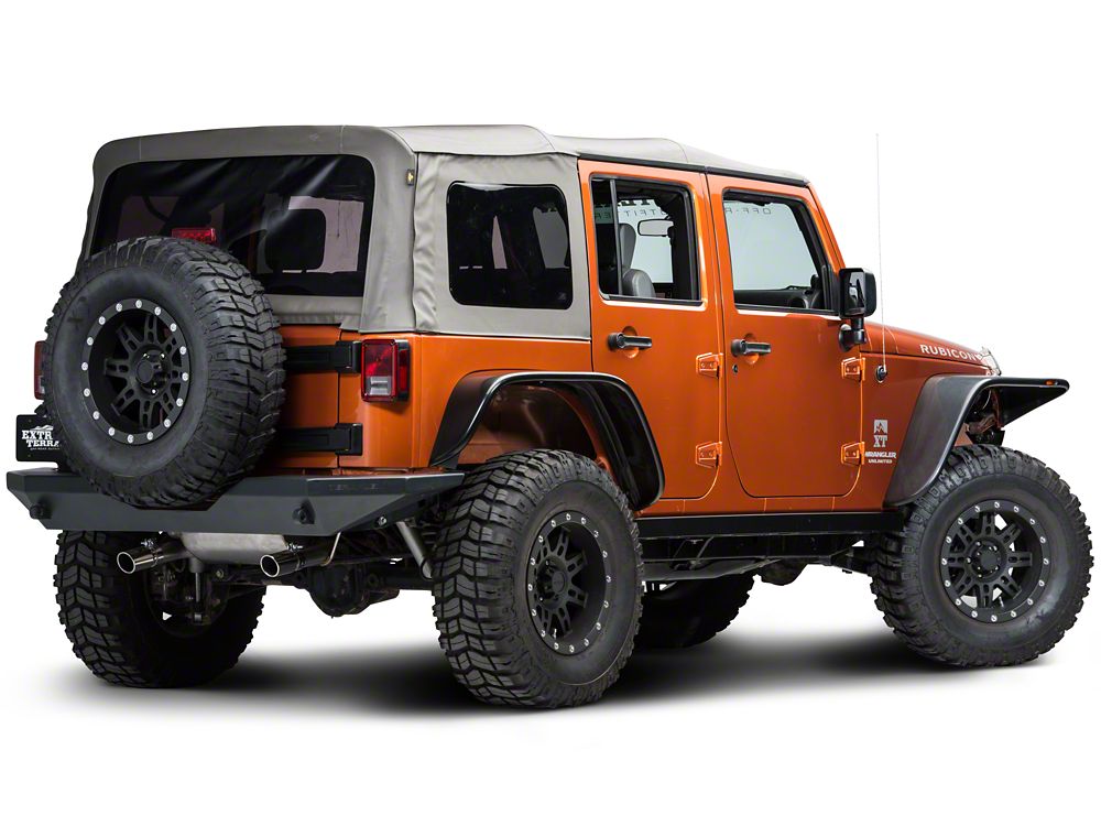 Barricade Rubi Rails; Textured Black (07-18 Jeep Wrangler JK 4-Door)