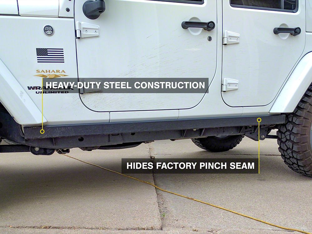 Barricade Rubi Rails; Textured Black (07-18 Jeep Wrangler JK 4-Door)