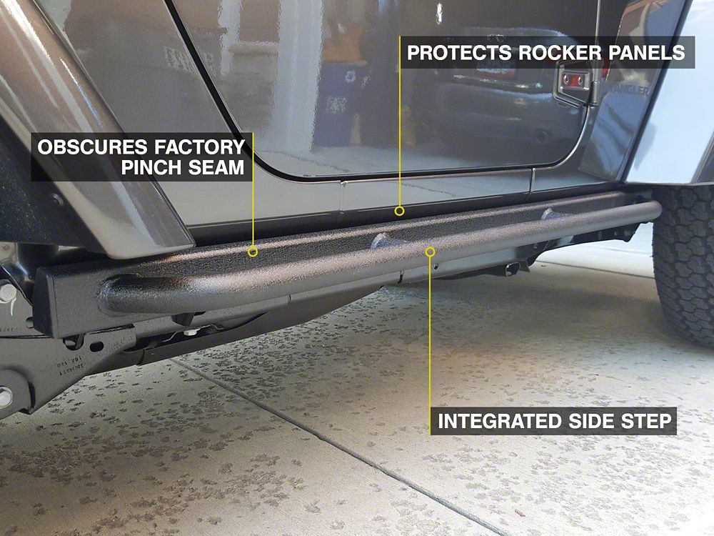 Barricade Enhanced Rubi Rails; Textured Black (07-18 Jeep Wrangler JK 2-Door)