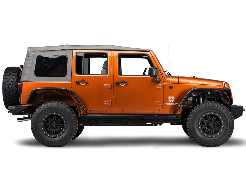 Barricade Enhanced Rubi Rails; Textured Black (07-18 Jeep Wrangler JK 4-Door)