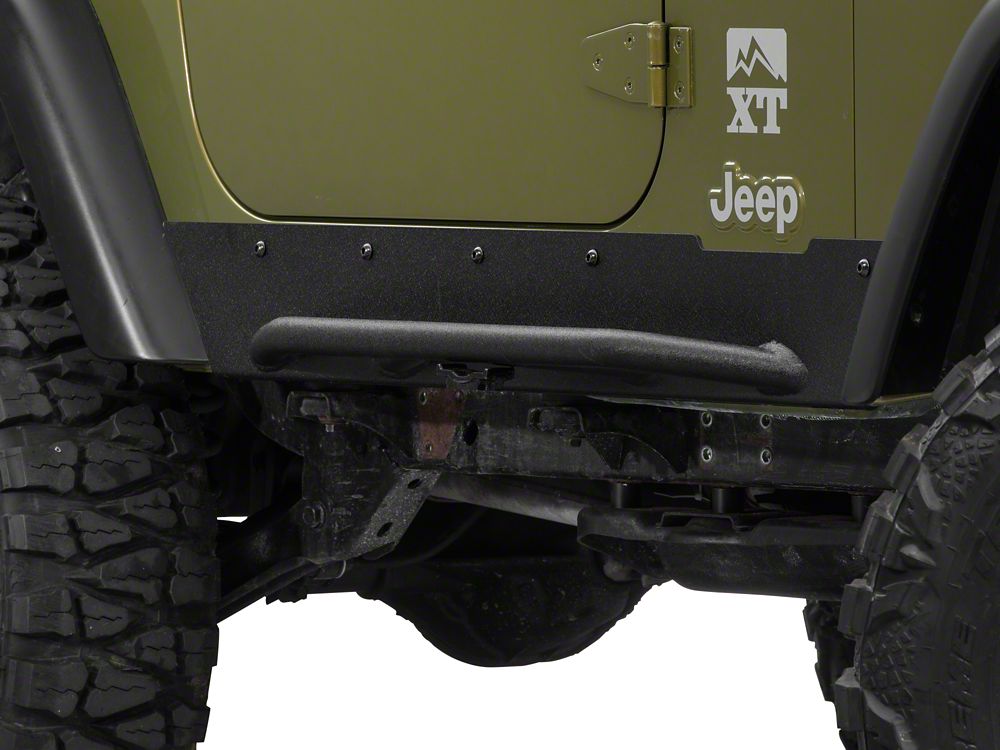 Barricade Extreme HD Rock Sliders; Textured Black (97-06 Jeep Wrangler TJ, Excluding Unlimited)