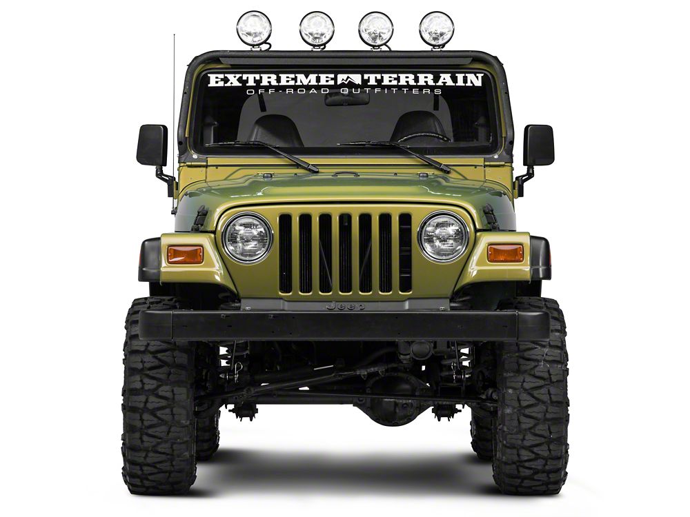 Barricade Light Bar Mount Brackets; Textured Black (97-06 Jeep Wrangler TJ)