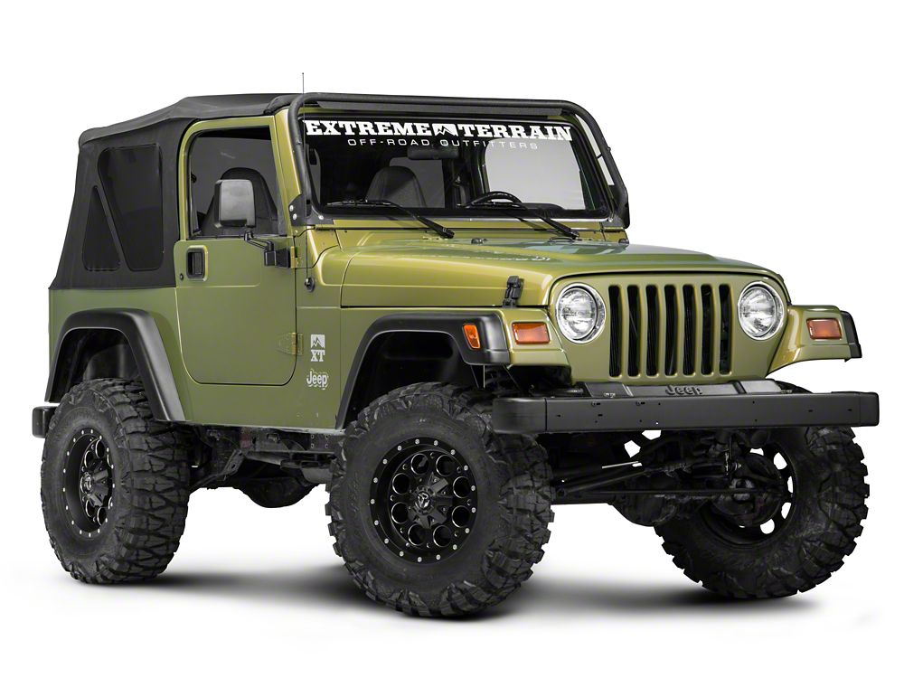 Barricade Light Bar Mount Brackets; Textured Black (97-06 Jeep Wrangler TJ)