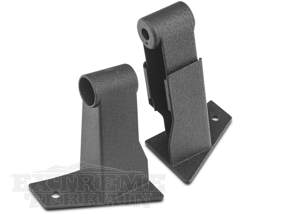 Barricade Side Mirror Relocation Kit; Textured Black (07-18 Jeep Wrangler JK)