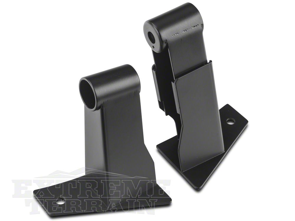 Barricade Side Mirror Relocation Kit; Black (07-18 Jeep Wrangler JK w/o Factory Powered & Heated Mirrors)