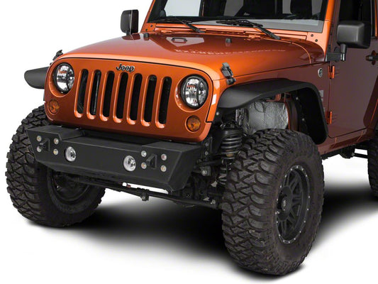 Barricade Headlight Guard; Textured Black (07-18 Jeep Wrangler JK)