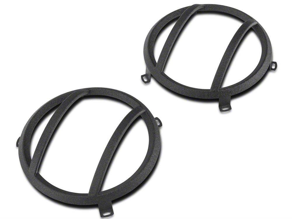 Barricade Headlight Guard; Textured Black (07-18 Jeep Wrangler JK)