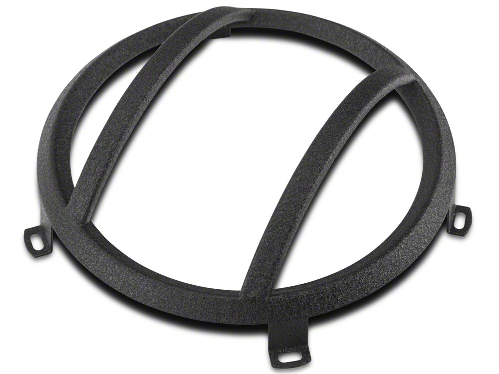 Barricade Headlight Guard; Textured Black (07-18 Jeep Wrangler JK)