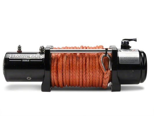 Barricade 9,500 lb. Winch with Synthetic Rope (Universal; Some Adaptation May Be Required)