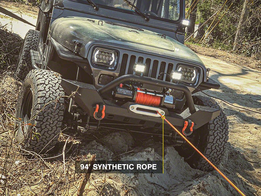 Barricade 9,500 lb. Winch with Synthetic Rope (Universal; Some Adaptation May Be Required)