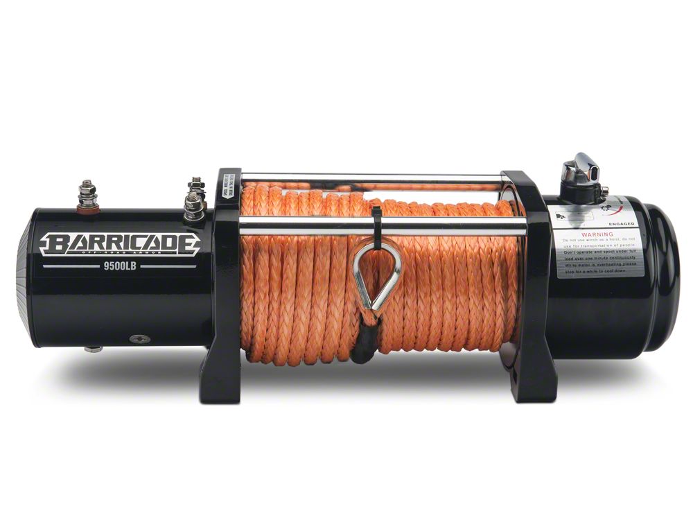 Barricade 9,500 lb. Winch with Synthetic Rope and Wireless Control (Universal; Some Adaptation May Be Required)